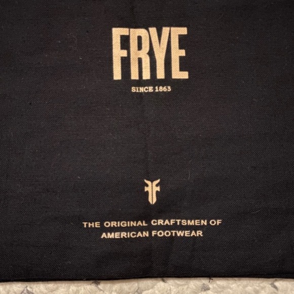 FRYE Black Purse Boots Sneakers Purse logo Bag 18" - Picture 2 of 4